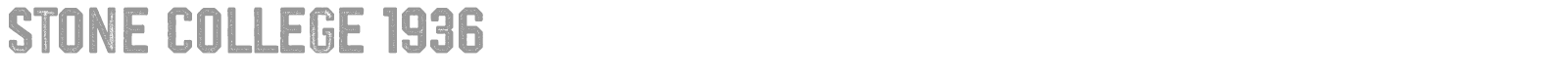 Stone College 1936 font preview